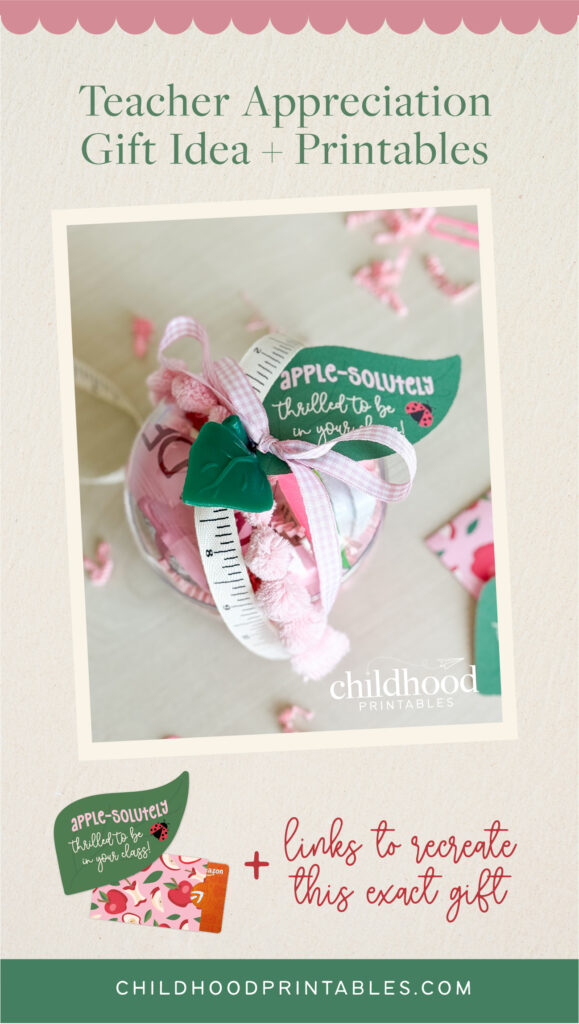 Teacher Gift Idea 2024, Apple Themed Gift Tag and Gift Card Sleeve, Back To School, Teacher Appreciation Gift Idea, Printable Apple Themed Gift Tag and Apple Themed Gift Card Sleeve from Childhood Printables www.childhoodprintables.com