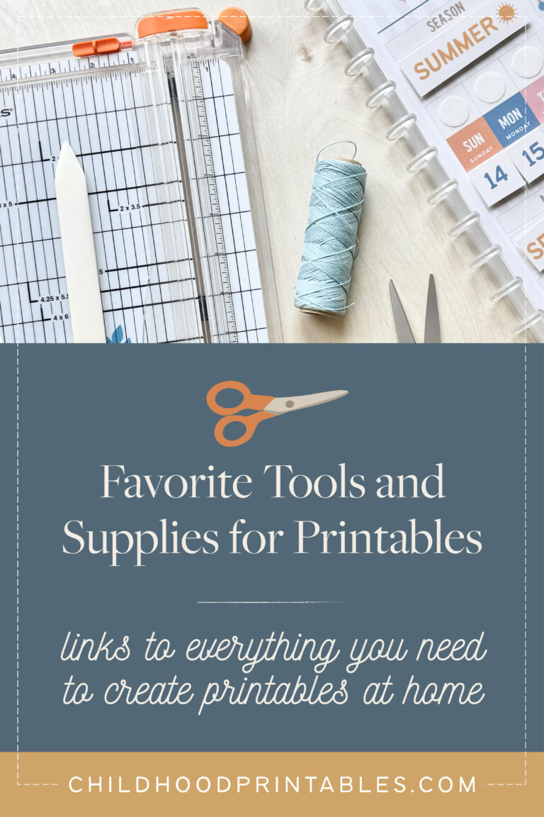 Favorite Tools and Supplies for Printables